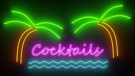Cocktails-Neonschild-Lichter-Logo-Text-Leuchtende-Disco-Bar-Cocktail-4k